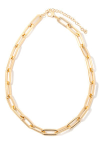 GOLD OVAL CHAIN NECKLACE