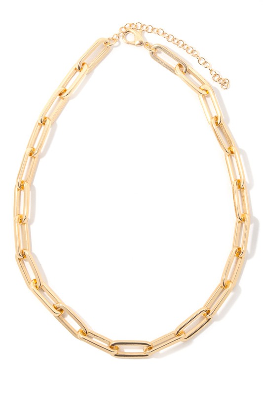 GOLD OVAL CHAIN NECKLACE