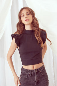 THE LILY TOP - BLACK